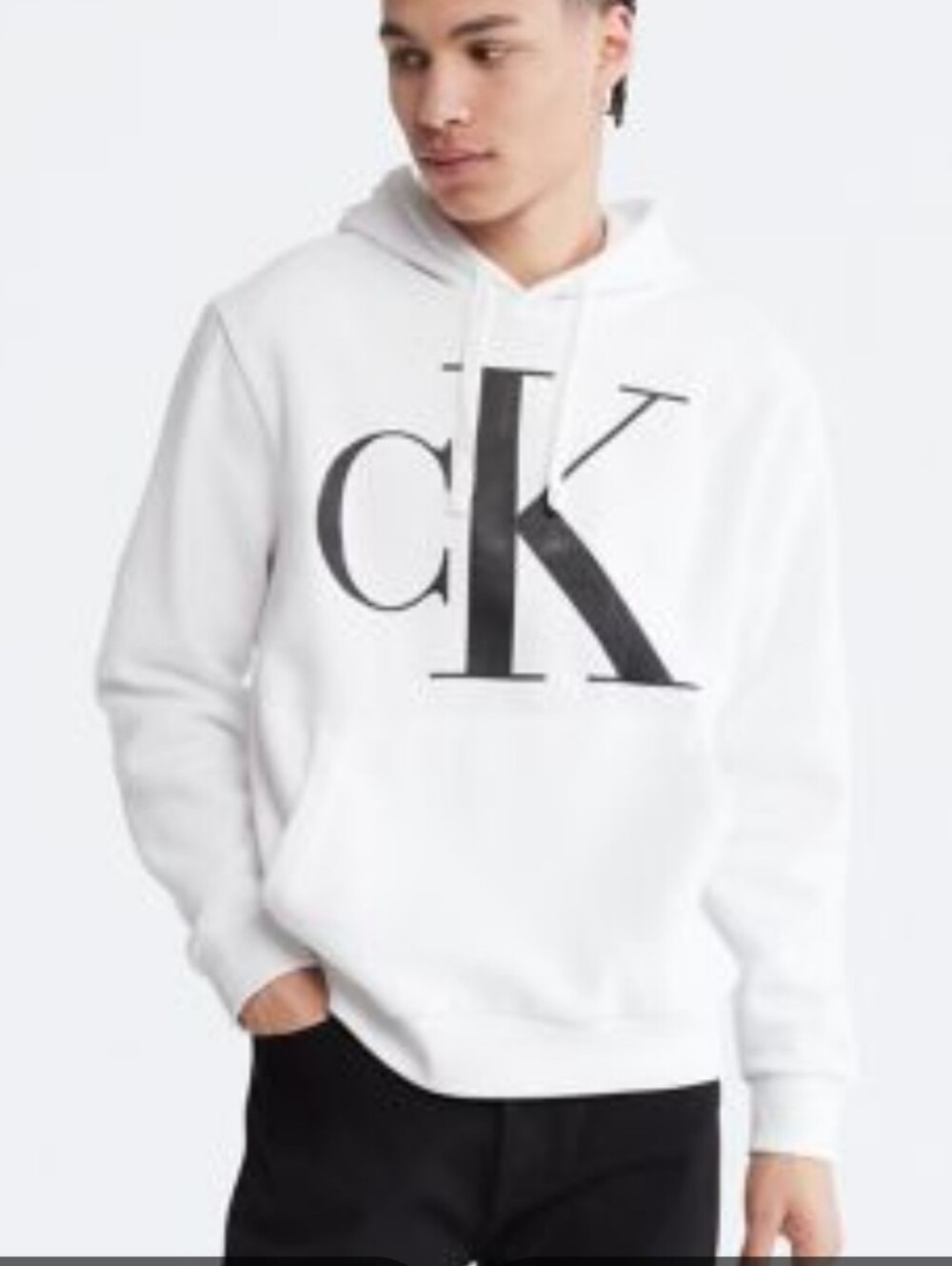 Calvin Klein Monogram Fleece Hoodie  Mens XXL.  NEW